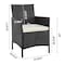 Manhattan Comfort Imperia Steel Rattan 3-Piece Patio Conversation Set with Cushions in Cream OD-CV020-CR - alternate 4